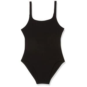 Flo Active Girl's Double Cross Jazz Leotard (Big Kids) Black 16 (16 Big Kids)